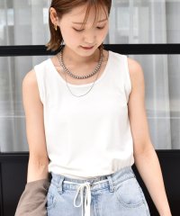 SHIPS WOMEN/《予約》〈手洗い可能〉ポリエステル スノー ベロア 前後 2WAY タンクトップ/508334844