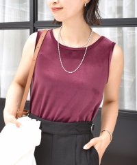 SHIPS WOMEN/《予約》〈手洗い可能〉ポリエステル スノー ベロア 前後 2WAY タンクトップ/508334844