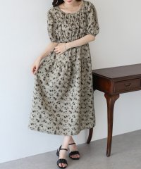 BLUEEAST/ブルーイースト BLUEEAST パフ袖プリントワンピース/508334917