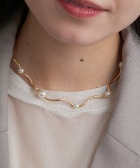 MAGASIN DE MODE Chou Chou/マガジンデモードシュシュ MAGASIN DE MODE Chou Chou ネックレス ニッケルフリー パール メタル ウェーブ チョーカー OSWY/508335904