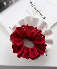 MAISON BREEZE/メゾンブリーズ MAISON BREEZE シュシュ フリル コットンレース フラワー模様 刺繍 OSWY/508335915