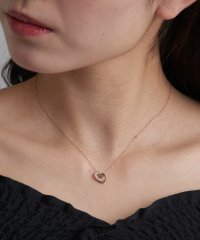 MAGASIN DE MODE Chou Chou/マガジンデモードシュシュ MAGASIN DE MODE Chou Chou ネックレス ニッケルフリー ダブル ハート メタル ストーン プチネックレス OS/508335923