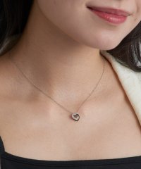 MAGASIN DE MODE Chou Chou/マガジンデモードシュシュ MAGASIN DE MODE Chou Chou ネックレス ニッケルフリー ダブル ハート メタル ストーン プチネックレス OS/508335923
