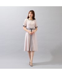Rose Tiara(L SIZE)/【美シルエットワンピ】【接触冷感/防シワ】パイピングリボンワンピース/508336009