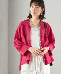 SHIPS WOMEN/《予約》〈手洗い可能〉シアー シルク混 オープンカラー シャツ/508336024