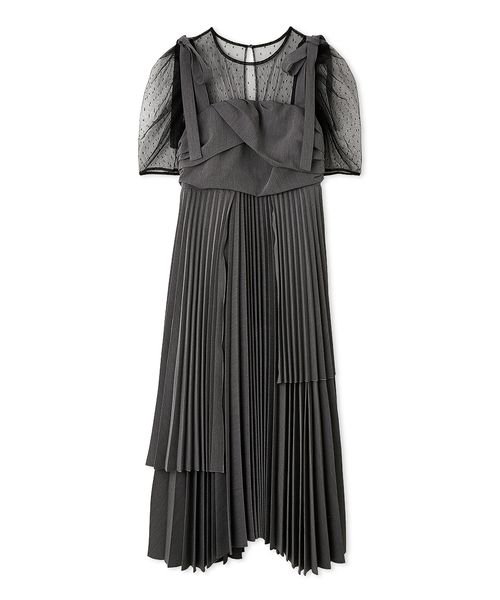 送料込/関税込■ZIMMERMANN■フリルプリーツミディドレス プリーツデザインドッキングドレス(508336158) | FURFUR(FURFUR