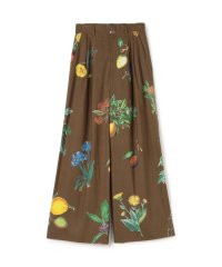 CABaN /CABaN コットン Green Showerプリント 2タックワイドパンツ/508336189