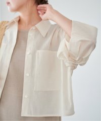 IENA/リネンミックスクロップドシャツ/508336409
