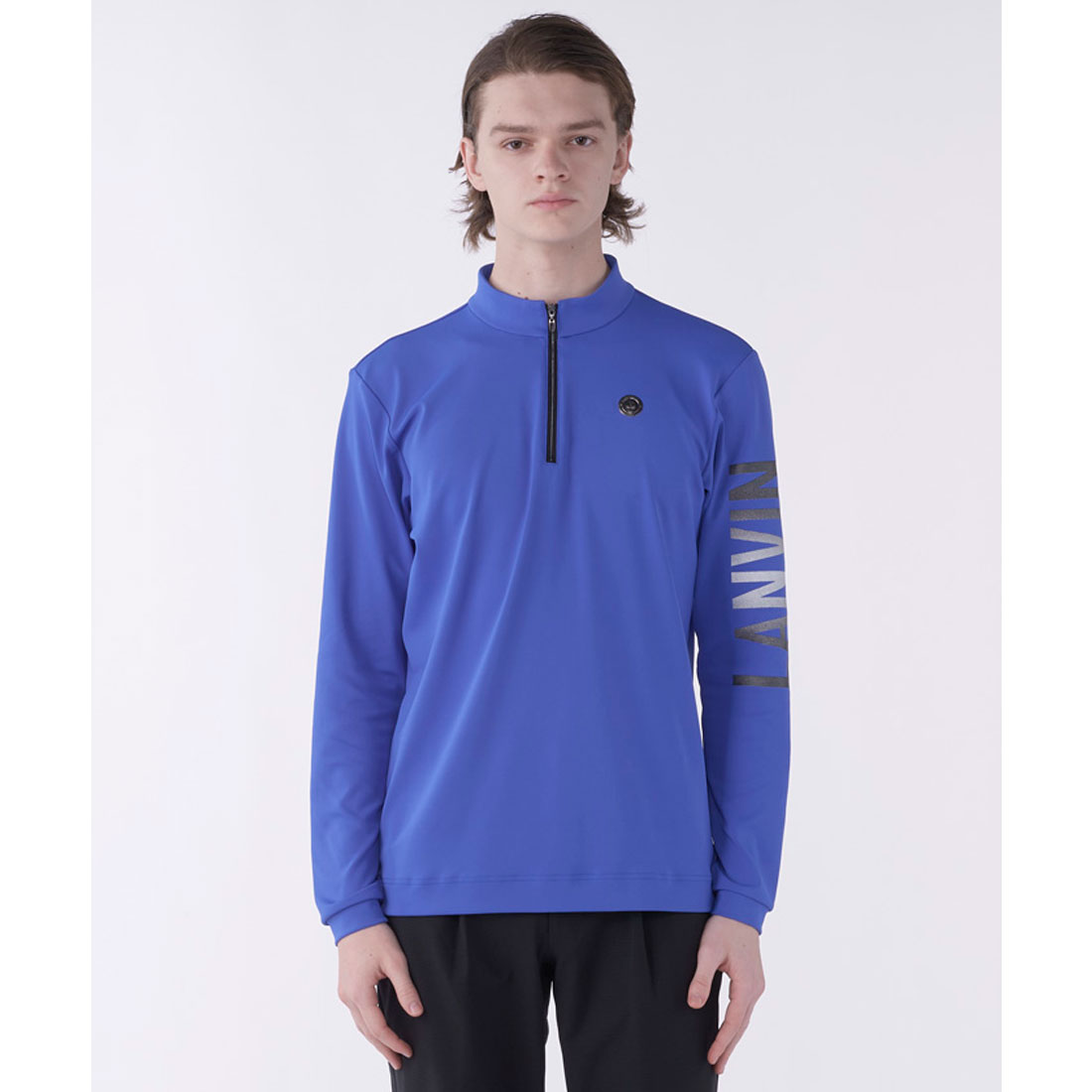 LANVIN SPORT ランバンスポール 長袖ハーフジップシャツ サイズ38 ランバン スポール LANVIN SPORT スタンドハーフジップ長袖