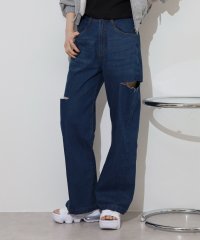 atONE/アットワン atONE デニムダメージストレートパンツ/508336585