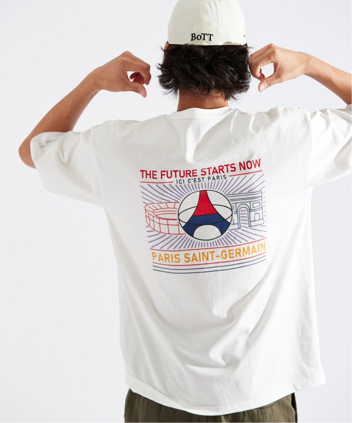 即 Paris Saint Germain パリサン イタリック フォント フーディ Paris Saint-Germain / パリ・サン＝ジェルマン】JP ITALIC LOGO