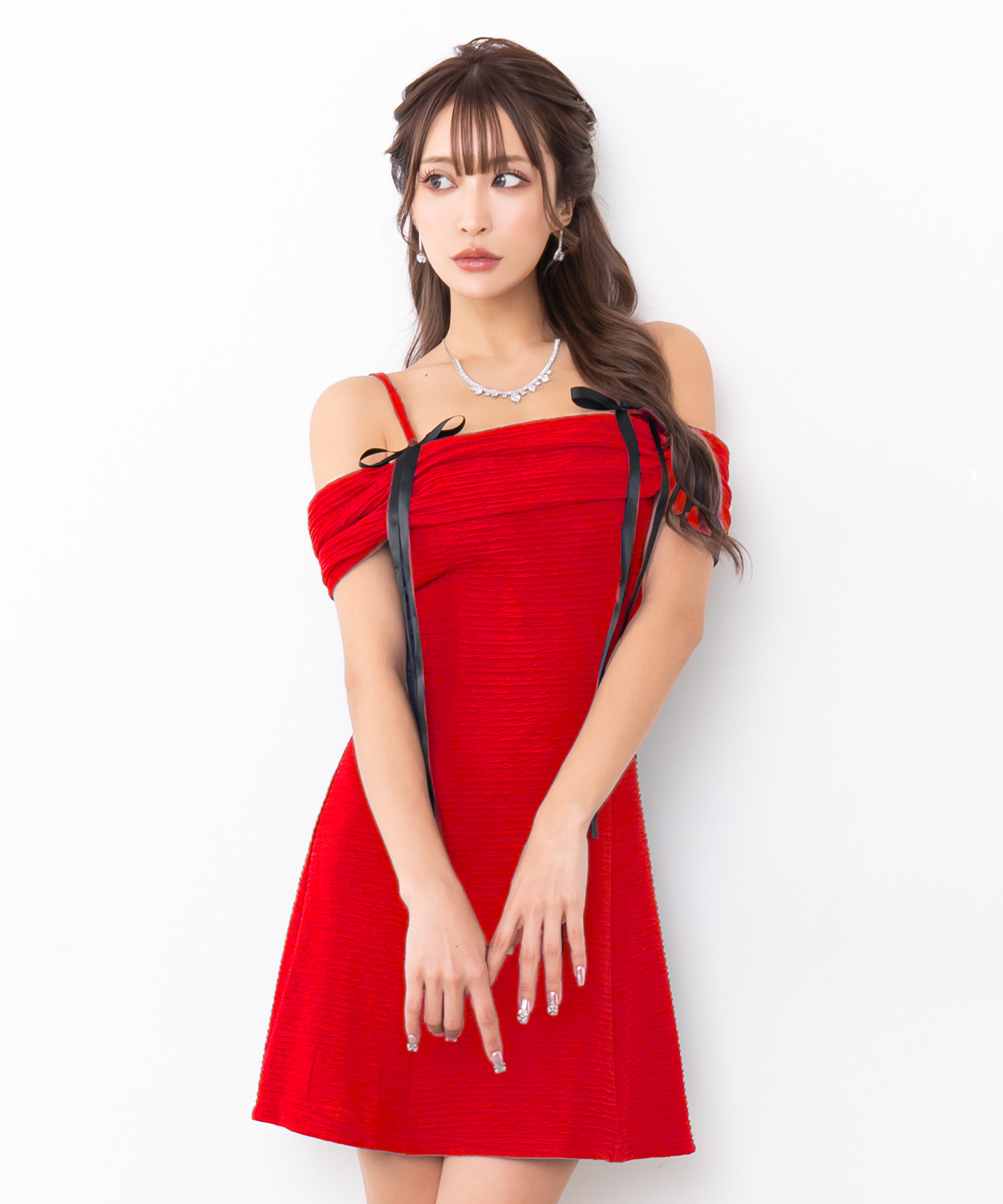 【35％OFF】 クーポン】ティカ Tika 肩あきオフショルダー キャバドレス スーツ・フォーマル・ドレス