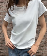 LOWO/ロワ LOWO 綿混サイドギャザーTシャツ カットソー/508336680