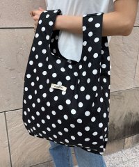 LOWO/ロワ LOWO ドット ストライプ 2WAYトートバッグ エコバッグ/508336681