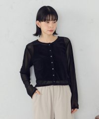 COMME CA ISM /シアーベロア カーディガン/508287229