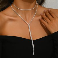 Forcement/フォースメント Forcement 【2点セット】上品に輝くラインストーンネックレス/508336557