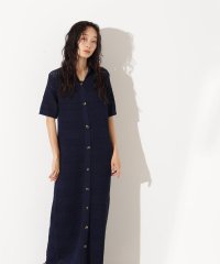 N Natural Beauty Basic/透かし編みポロニットワンピース/508338521