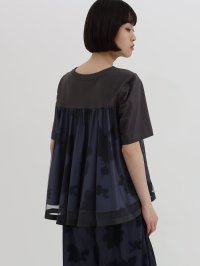 LASUD/ラシュッド LASUD バックチュールフラワープリントカットソー/508338611