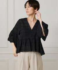 I.T.'S. international/イッツインターナショナル I.T.'S. international シアーチェックペプラムブラウス/508338661