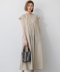 NIJYUSANKU（SMALL SIZE）/【接触冷感/撥水加工/洗える】ストレッチブロード Vネックワンピース/508339138