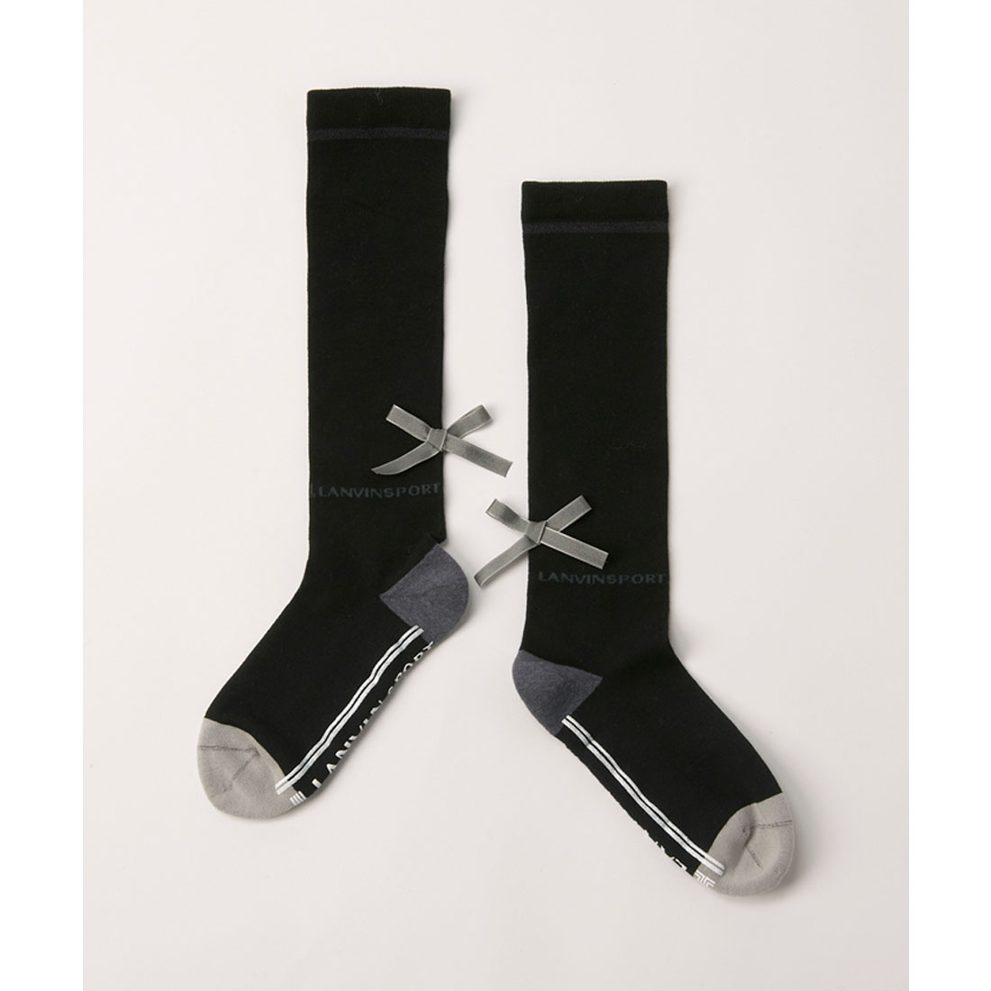 ランバン スポール LANVIN SPORT リボン付きハイソックス【返品