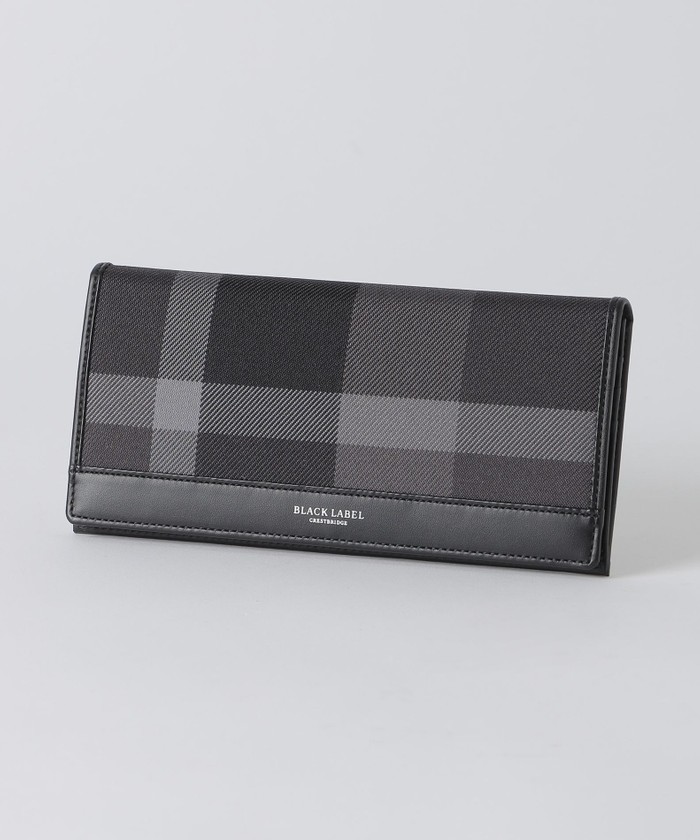 トーナルクレストブリッジチェックロングウォレット(508326576