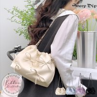SneepDip/スニープディップ SneepDip 【7214】エコレザーリボンチェーンバッグ/508336932