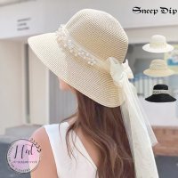 SneepDip/スニープディップ SneepDip 【7171】チュールリボンストローハット/508337199