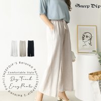 SneepDip/スニープディップ SneepDip 【17522】リネン風ワイドパンツ/508337283
