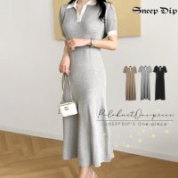 SneepDip/スニープディップ SneepDip 【17524】バイカラーニットポロワンピース/508337285