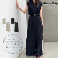 SneepDip/スニープディップ SneepDip 【17526】半袖ブラウス&ベルトパンツSET/508337287