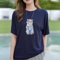 SneepDip/スニープディップ SneepDip 【17528】メガネキャットTシャツ/508337289