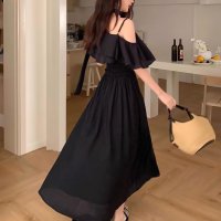 SneepDip/スニープディップ SneepDip 【17500】 シャーリングワンショルロングワンピース/508337317