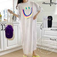 SneepDip/スニープディップ SneepDip 【17518】スマイルロングTシャツワンピース/508337336