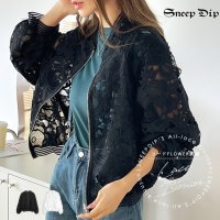 SneepDip/スニープディップ SneepDip 【17519】コード刺繍レースシアーブルゾン/508337337