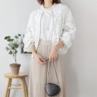 SneepDip/スニープディップ SneepDip 【17519】コード刺繍レースシアーブルゾン/508337337