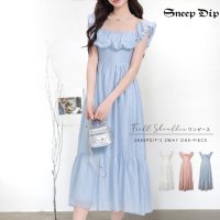 SneepDip/スニープディップ SneepDip 【17533】フリルショルダーロングワンピース/508337339