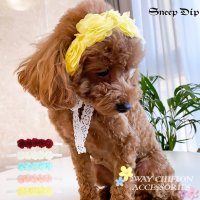 SneepDip/スニープディップ SneepDip 【p015】2WAYフラワーシフォンアクセ（ペット用）【返品不可商品】/508337351