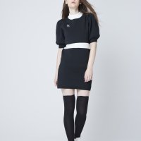 Doux Avenir/ドゥ アヴニール Doux Avenir パフスリーブ バイカラー ワンピース/508337373