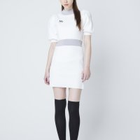 Doux Avenir/ドゥ アヴニール Doux Avenir パフスリーブ バイカラー ワンピース/508337373