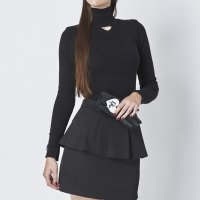 Doux Avenir/ドゥ アヴニール Doux Avenir カットアウト リブニットモックネックカットソー/508337381