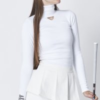 Doux Avenir/ドゥ アヴニール Doux Avenir カットアウト リブニットモックネックカットソー/508337381