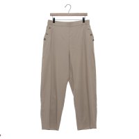 Zelal/モトマチゼラール 元町ゼラール リネンストレッチマリン釦リラックステーパードパンツ/508337467