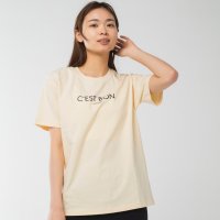 Longlife ＆ Happiness/ロングライフアンドハピネス Longlife & Happiness C'est Bon le Yoga コットン クルー 半袖 Tシャツ/508337481