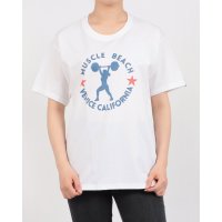 Longlife ＆ Happiness/ロングライフアンドハピネス Longlife & Happiness MUSCLE BEACH コットン クルー 半袖 Tシャツ/508337486