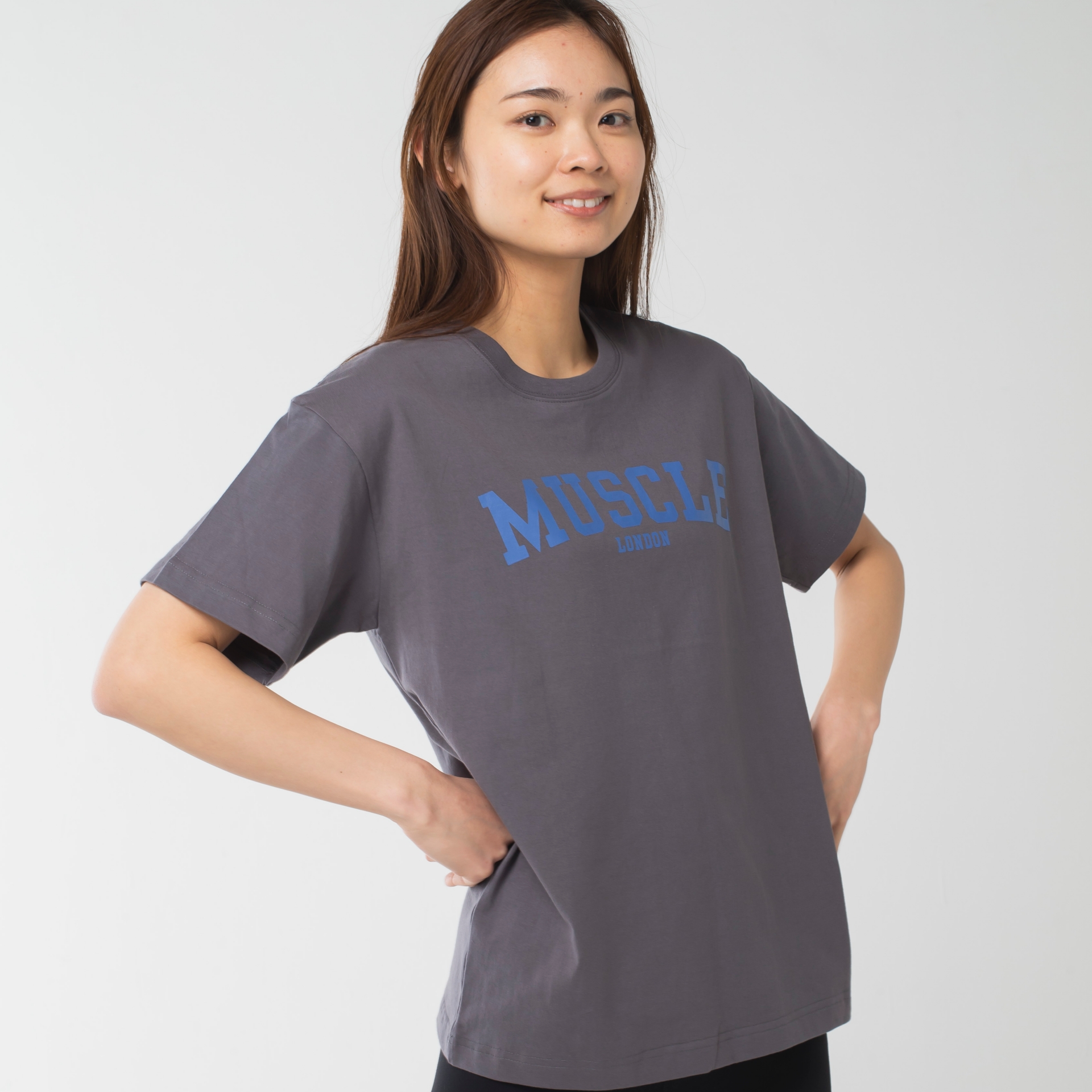 ロングライフアンドハピネス Longlife & Happiness Muscle Japan コットン オーバーサイズ フーディー （NAVY） ロングライフアンドハピネス Longlife & Happiness Muscle Japan