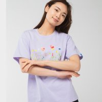 Longlife ＆ Happiness/ロングライフアンドハピネス Longlife & Happiness ワイルドフラワー コットン クルー 半袖 Tシャツ/508337495