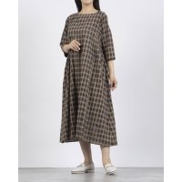 Zelal/モトマチゼラール 元町ゼラール 先染めシアーコットンボートネックワンピース/508337537