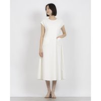 Zelal/モトマチゼラール 元町ゼラール リネン混ピケジャージーフレアーシルエットワンピース/508337545