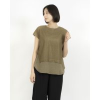 Zelal/モトマチゼラール 元町ゼラール 綿混ローン＆綿混レースレイヤードプルオーバー/508337574